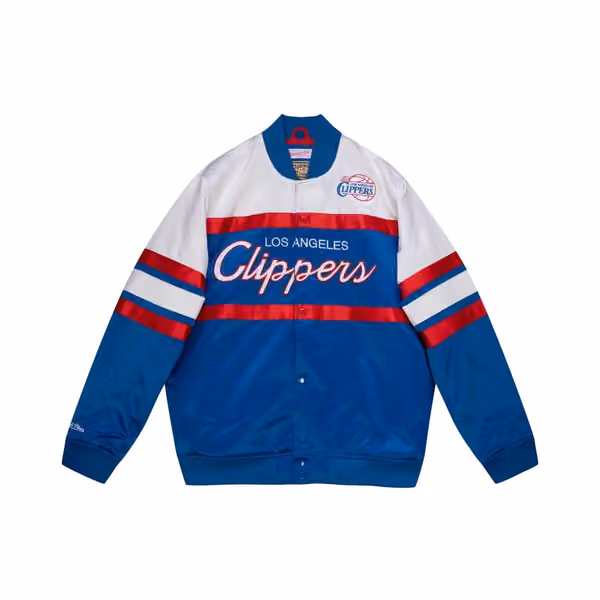 Los Angeles Clippers Mitchell & Ness Script Heavyweight Satin NBA Jacket view 1