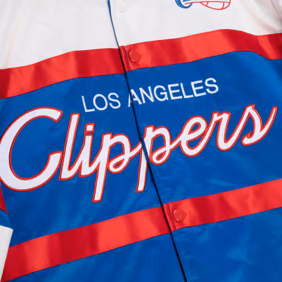 Los Angeles Clippers Mitchell & Ness Script Heavyweight Satin NBA Jacket view 3
