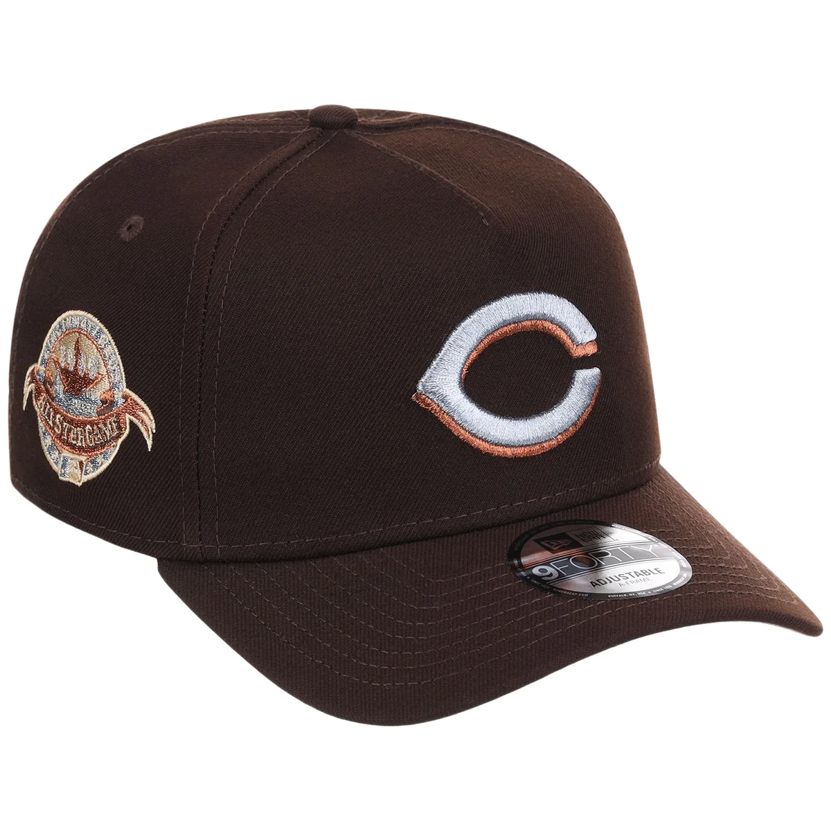 Cincinnati Reds MLB Frosted Bark New Era 9FORTY A-Frame front view