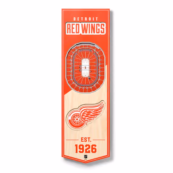 Detroit Red Wings 3D Stadium NHL Banner view 1