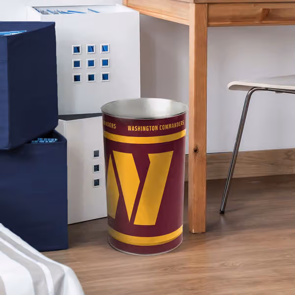 Washington Commanders WinCraft Metal NFL Wastebasket view 2