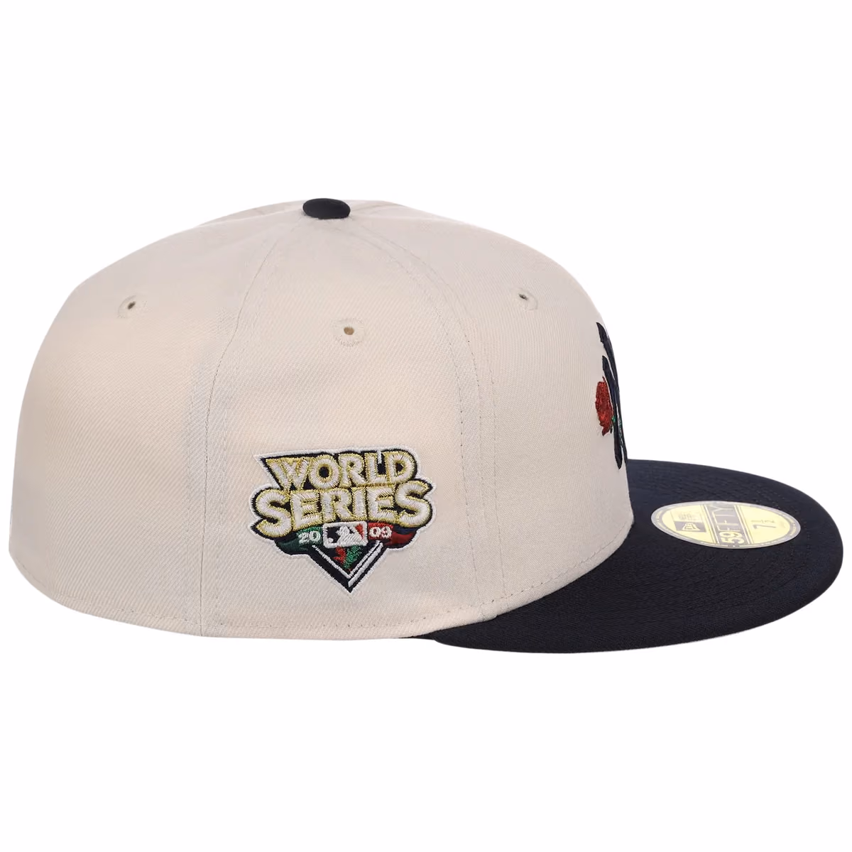 New York Yankees 'Concrete Roses' New Era 59FIFTY (Cream/Navy) detail view