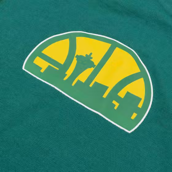 Seattle SuperSonics Split Mitchell & Ness Short Sleeve NBA Hoodie view 3