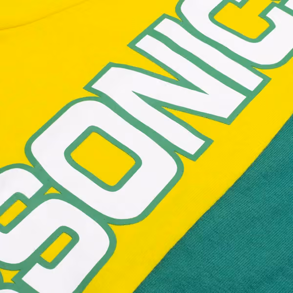 Seattle SuperSonics Split Mitchell & Ness Short Sleeve NBA Hoodie view 4