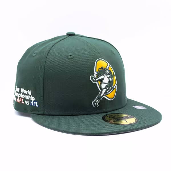 Green Bay Packers Throwback First World Championship New Era 59FIFTY Fitted NFL Cap product photo
