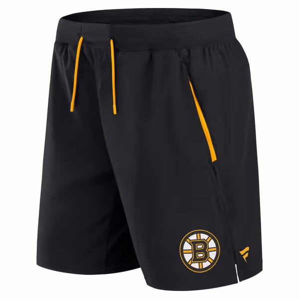 Boston Bruins 2024/25 Authentic Pro Locker Room NHL Shorts Black view 2