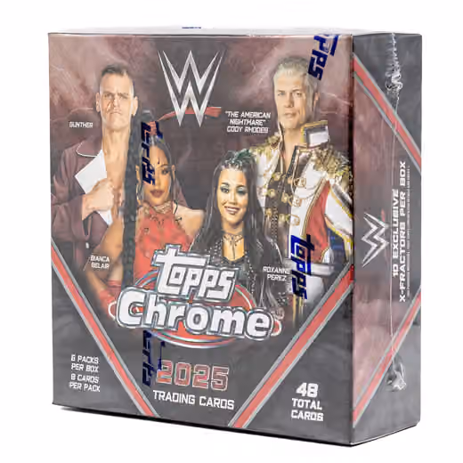 2025 Topps Chrome WWE Wrestling Mega Box view 1