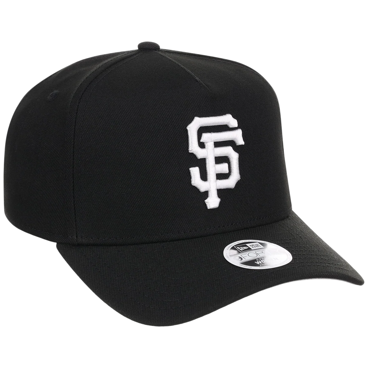 San Francisco Giants Women's New Era 9FORTY Black A-Frame front view