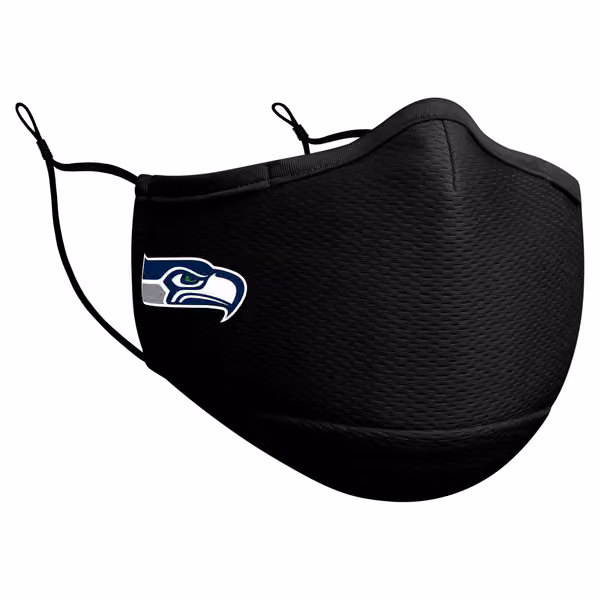 Seattle Seahawks Official NFL On-Field Face Mask Black view 2