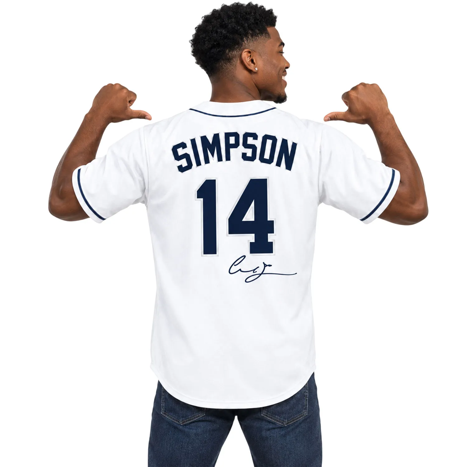 Chandler Simpson Signature Tampa Bay Rays Brilliant Jersey