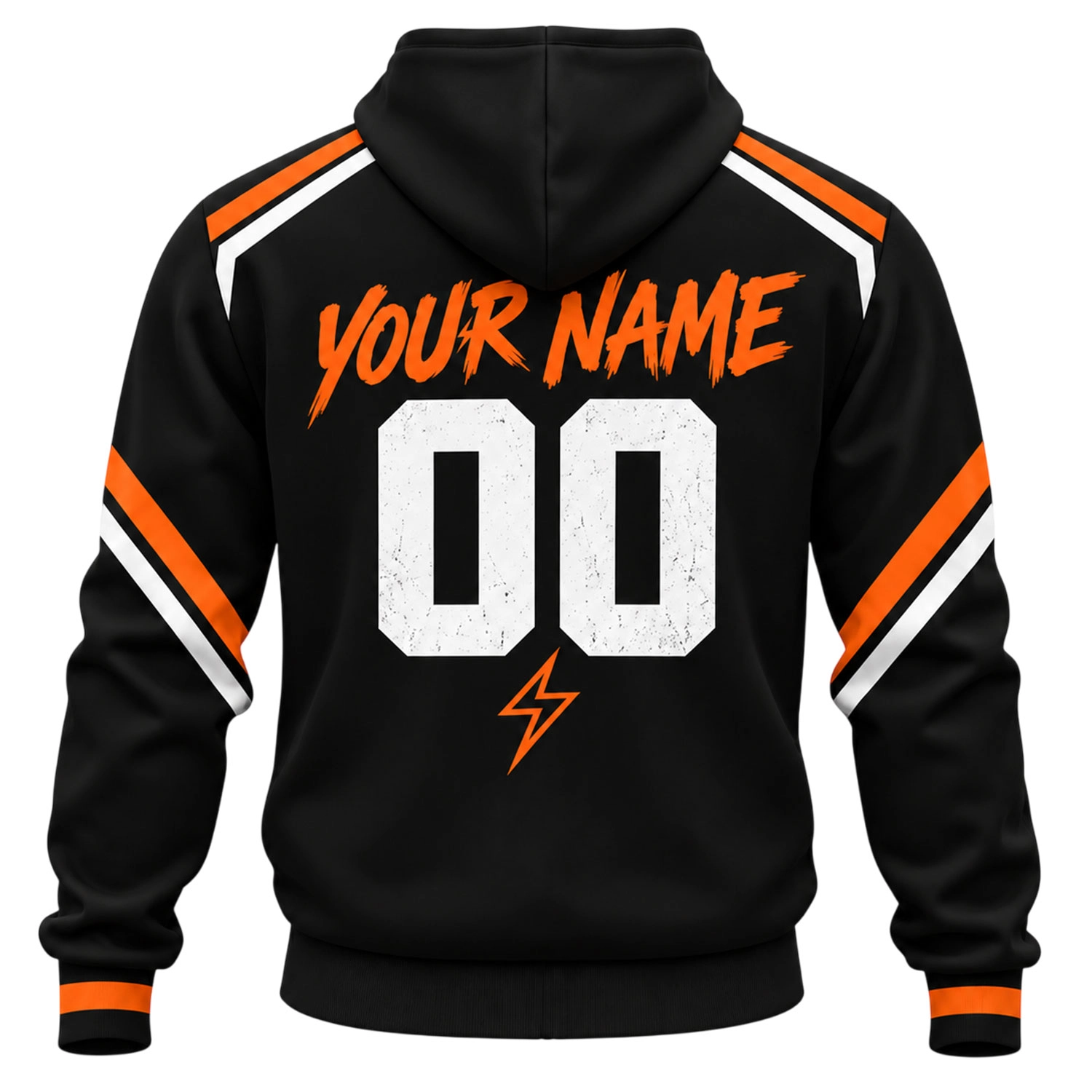 Houston Dynamo Custom Hoodie Bold H Town Black Orange