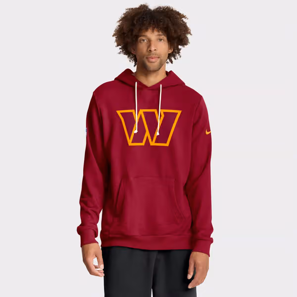 Washington Commanders 2025 NFL Sideline Nike Standard Issue Hoodie Burgundy view 2
