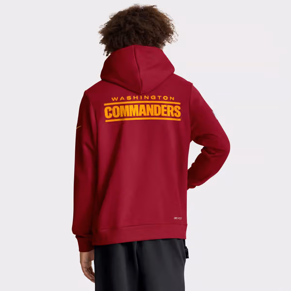 Washington Commanders 2025 NFL Sideline Nike Standard Issue Hoodie Burgundy view 3