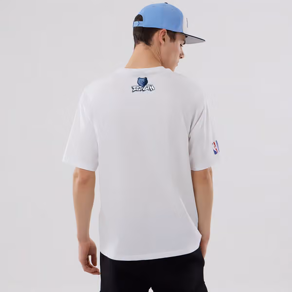Memphis Grizzlies 2026 NBA Berlin Game Oversized T-Shirt White view 2