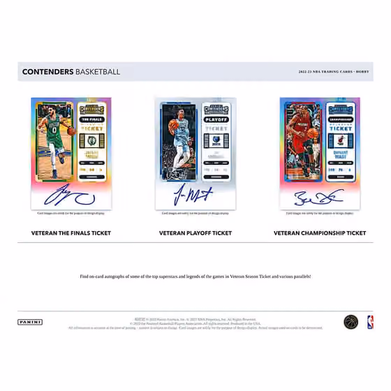 2022/23 Panini Contenders Basketball NBA Hobby Box view 3