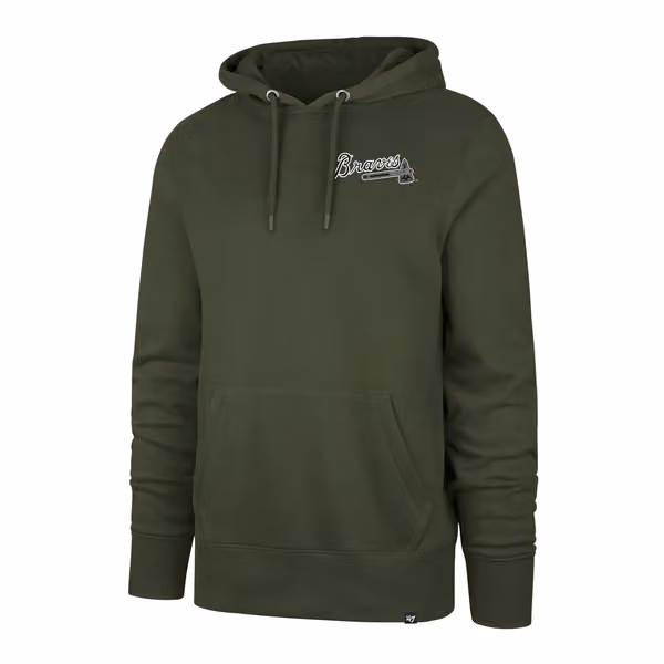 Atlanta Braves Backer '47 Burnside MLB Hoodie Sandalwood view 1