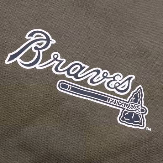 Atlanta Braves Backer '47 Burnside MLB Hoodie Sandalwood view 4