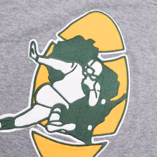Green Bay Packers Mitchell & Ness Color Blocked NFL Throwback T-Shirt view 2