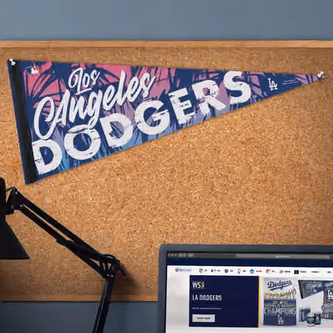 Los Angeles Dodgers Tropical Premium MLB Pennant view 3