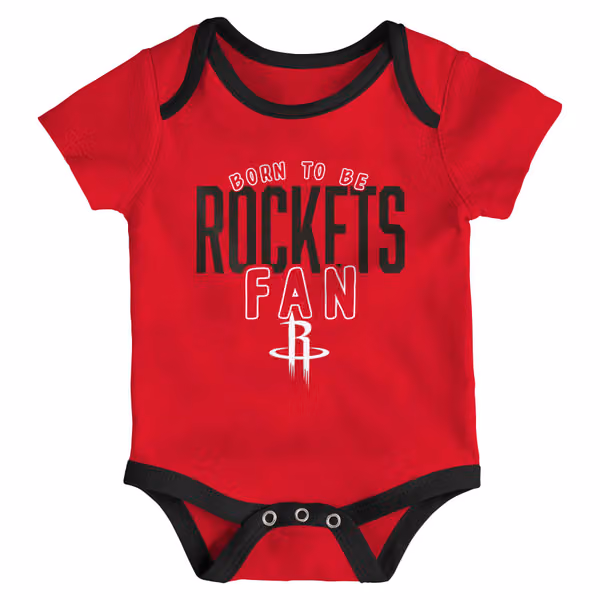 Houston Rockets Game Time NBA Baby Bodysuit Set (3-Piece) view 2