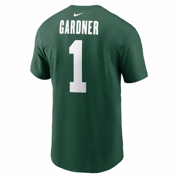 Sauce Gardner #1 New York Jets Nike Player NFL T-Shirt Green view 3