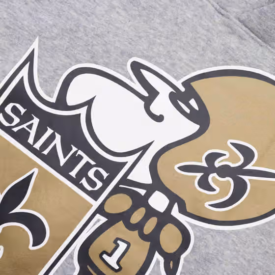 New Orleans Saints Rewind Throwback Fleece NFL Hoodie Grey view 4