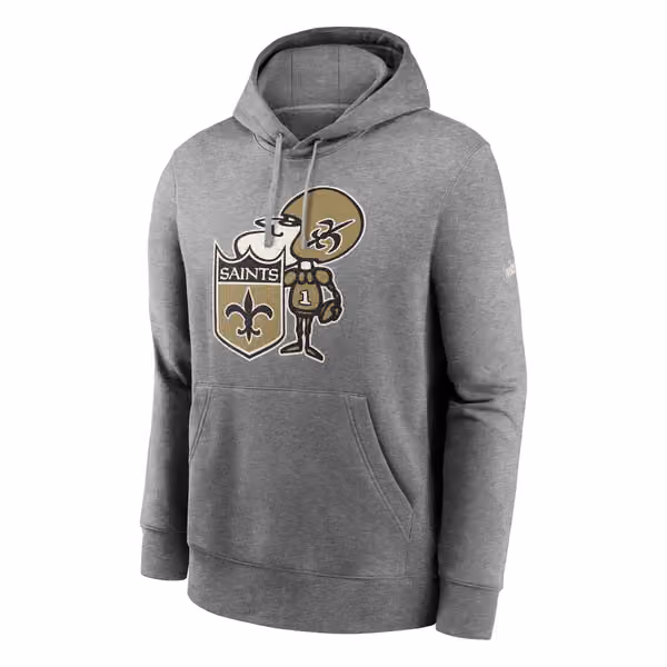 New Orleans Saints Rewind Throwback Fleece NFL Hoodie Grey view 2