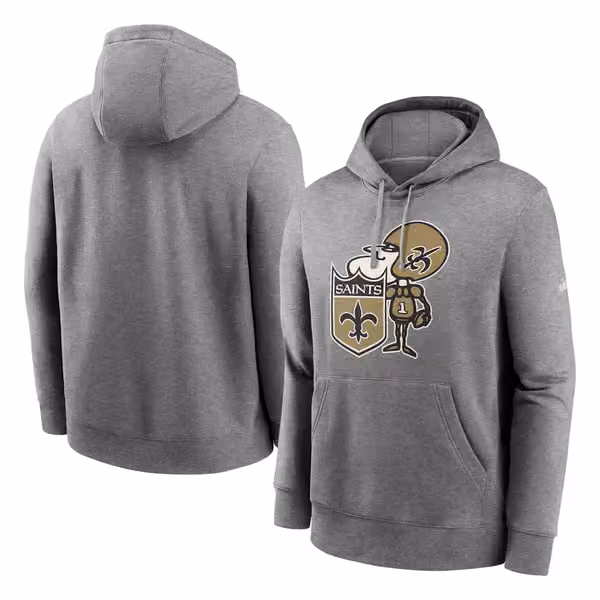 New Orleans Saints Rewind Throwback Fleece NFL Hoodie Grey view 1