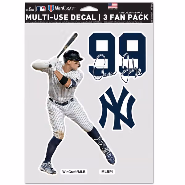 Aaron Judge #99 New York Yankees Player MLB Decals Set (3 Pcs.) view 1