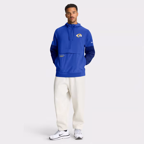 Los Angeles Rams Nike Sideline Half-Zip Anorak NFL Jacke Blue view 5