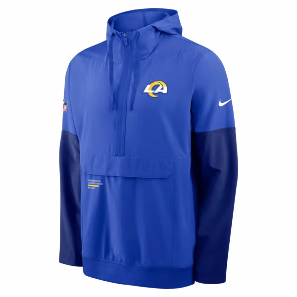 Los Angeles Rams Nike Sideline Half-Zip Anorak NFL Jacke Blue view 1