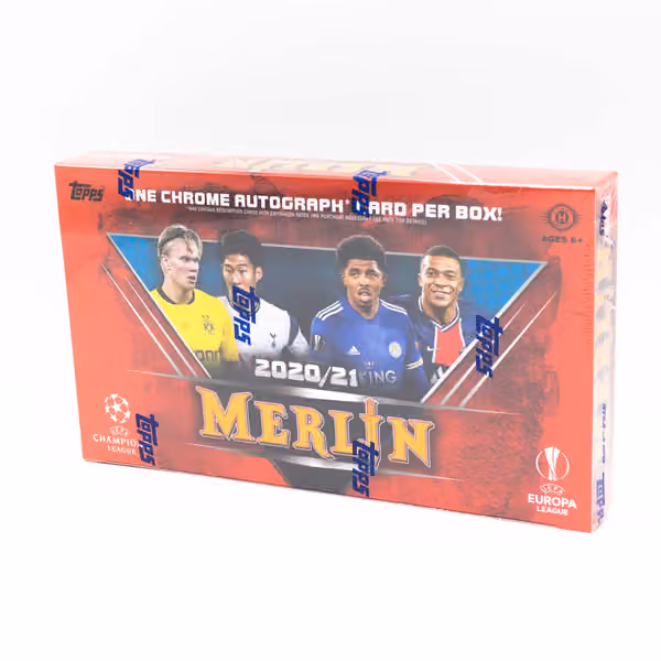 2020/21 Topps Merlin Chrome Soccer Hobby Box view 1