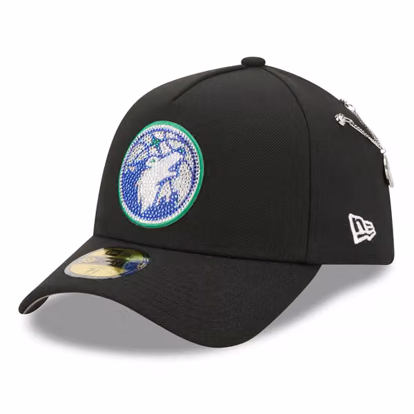 Minnesota Timberwolves 2026 NBA Draft On-Stage Crystal 59FORTY A-Frame Fitted Cap Black product photo