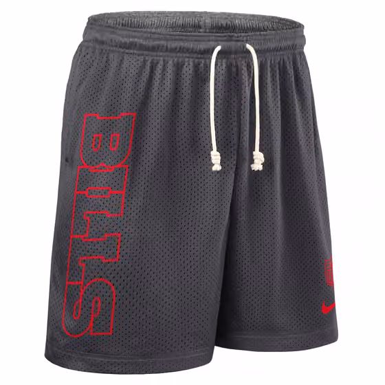 Buffalo Bills 2025 NFL Sideline Reversible Mesh Nike Dri-FIT Shorts Black view 2