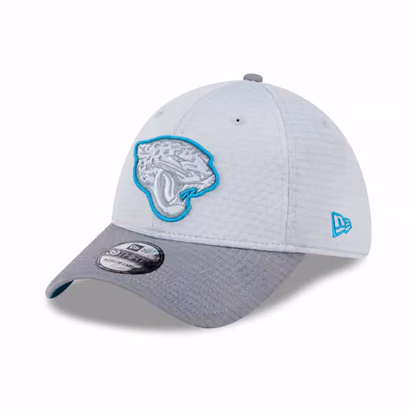 Jacksonville Jaguars 2024 NFL Training Camp New Era 39THIRTY Flex Cap Gray product photo
