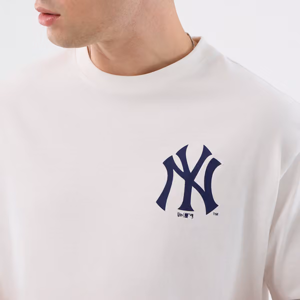 New York Yankees Cap Graphic MLB T-Shirt White view 3