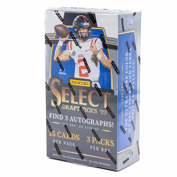2022 Panini Select Draft Picks NCAA Football Hobby Box view 1