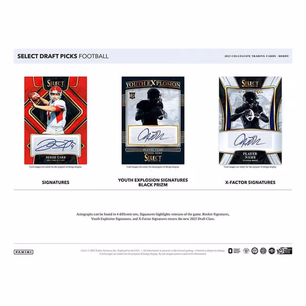 2022 Panini Select Draft Picks NCAA Football Hobby Box view 4