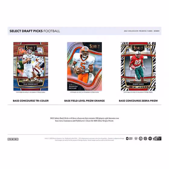 2022 Panini Select Draft Picks NCAA Football Hobby Box view 3