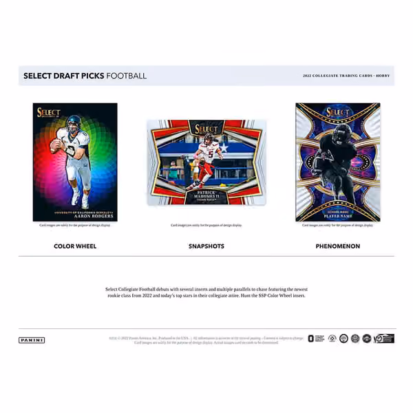 2022 Panini Select Draft Picks NCAA Football Hobby Box view 2