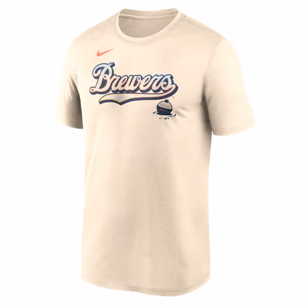 Milwaukee Brewers City Connect Legend MLB T-Shirt Natural view 1