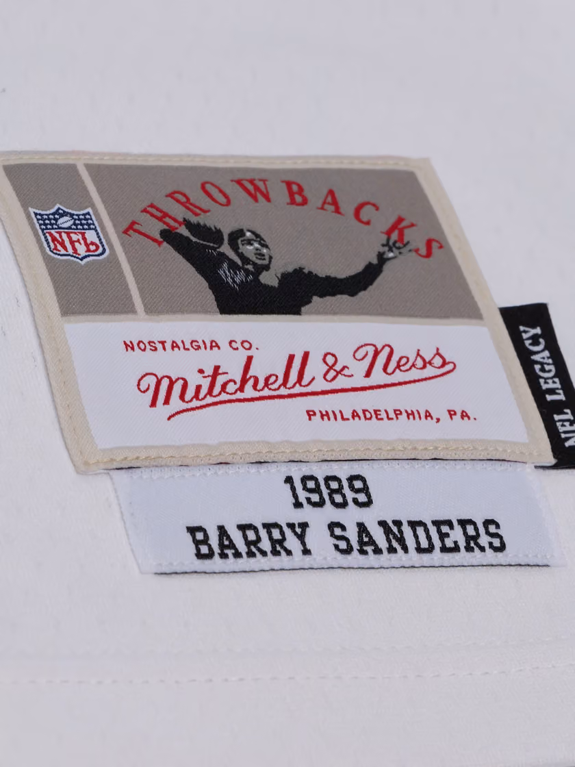 Barry Sanders #20 Detroit Lions 1989 Legacy Throwback NFL Jersey White view 3