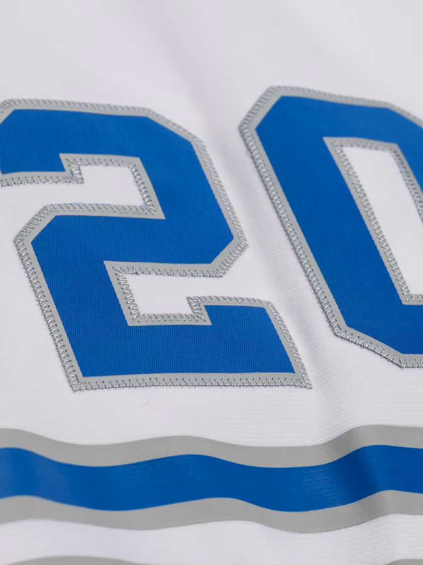 Barry Sanders #20 Detroit Lions 1989 Legacy Throwback NFL Jersey White view 5
