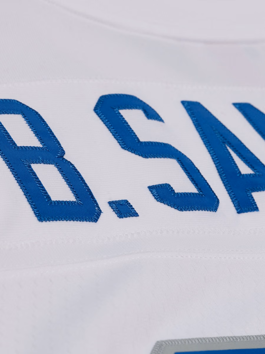 Barry Sanders #20 Detroit Lions 1989 Legacy Throwback NFL Jersey White view 6