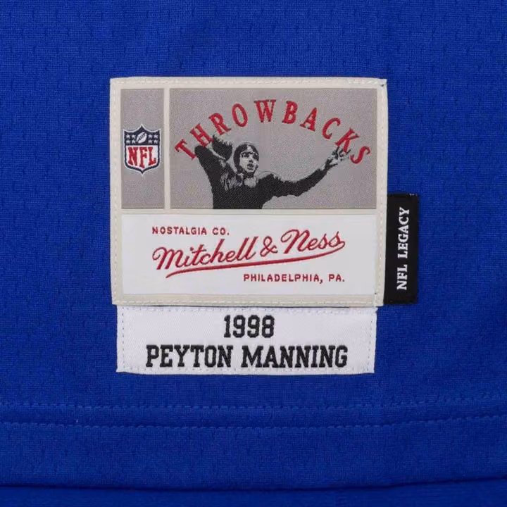 Peyton Manning #18 Indianapolis Colts Legacy Throwback NFL Jersey Blue view 3