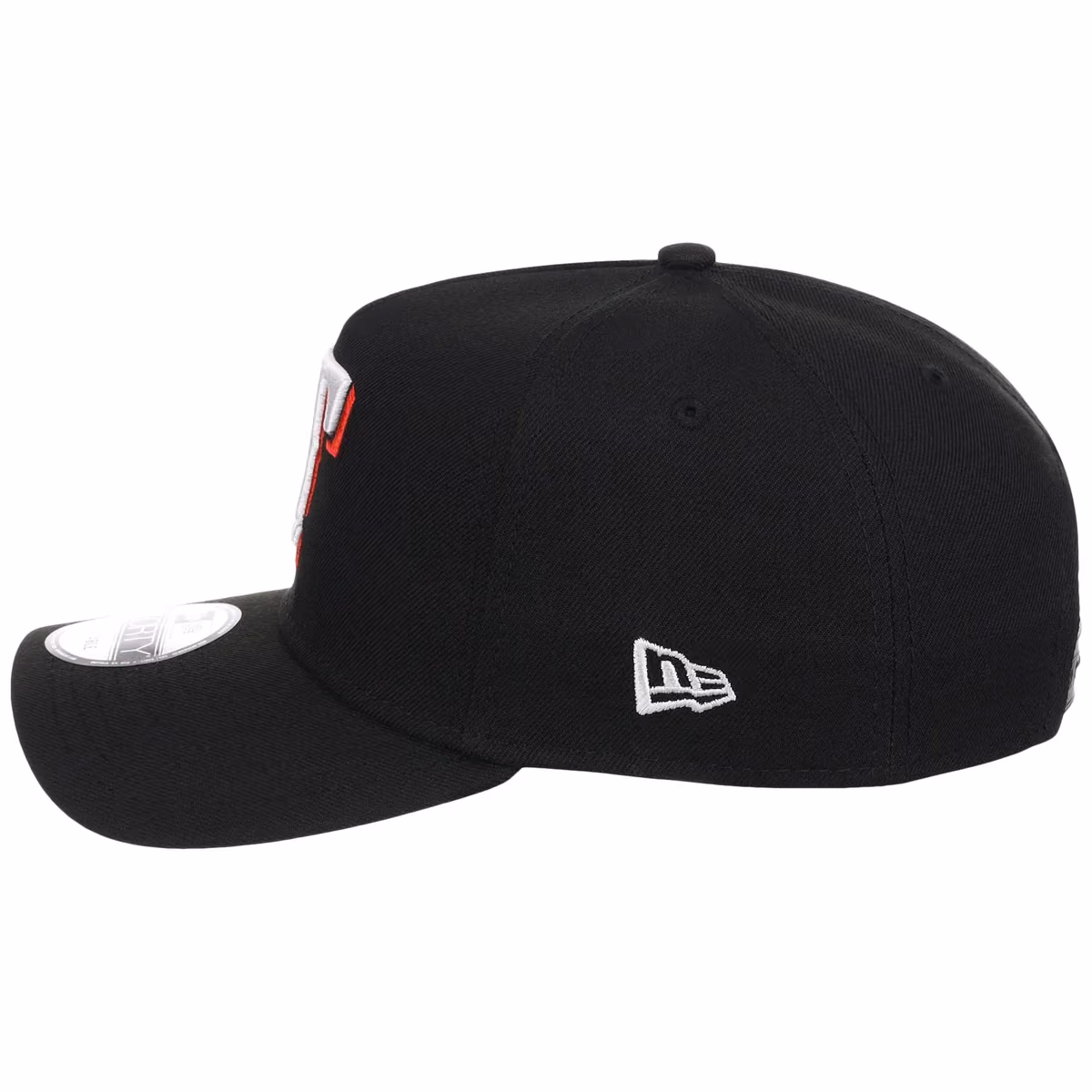 Texas Rangers MLB Black Dome New Era 9FORTY A-Frame detail view