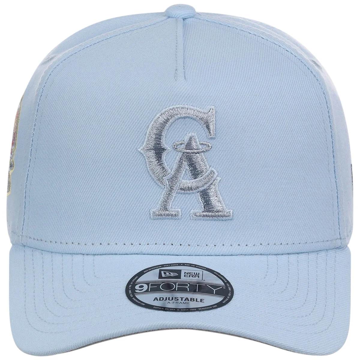 Anaheim Angels MLB Glacial Blue New Era 9FORTY A-Frame detail view
