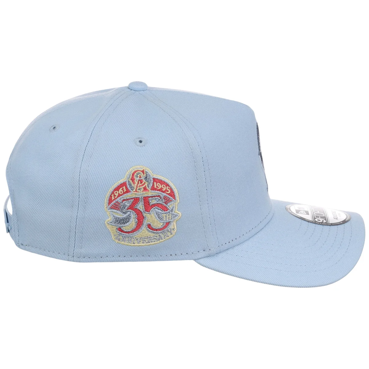Anaheim Angels MLB Glacial Blue New Era 9FORTY A-Frame detail view