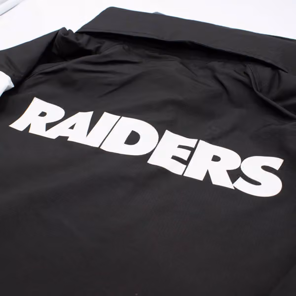 Las Vegas Raiders NFL Quarter Zip Windbreaker Jacket Black view 8