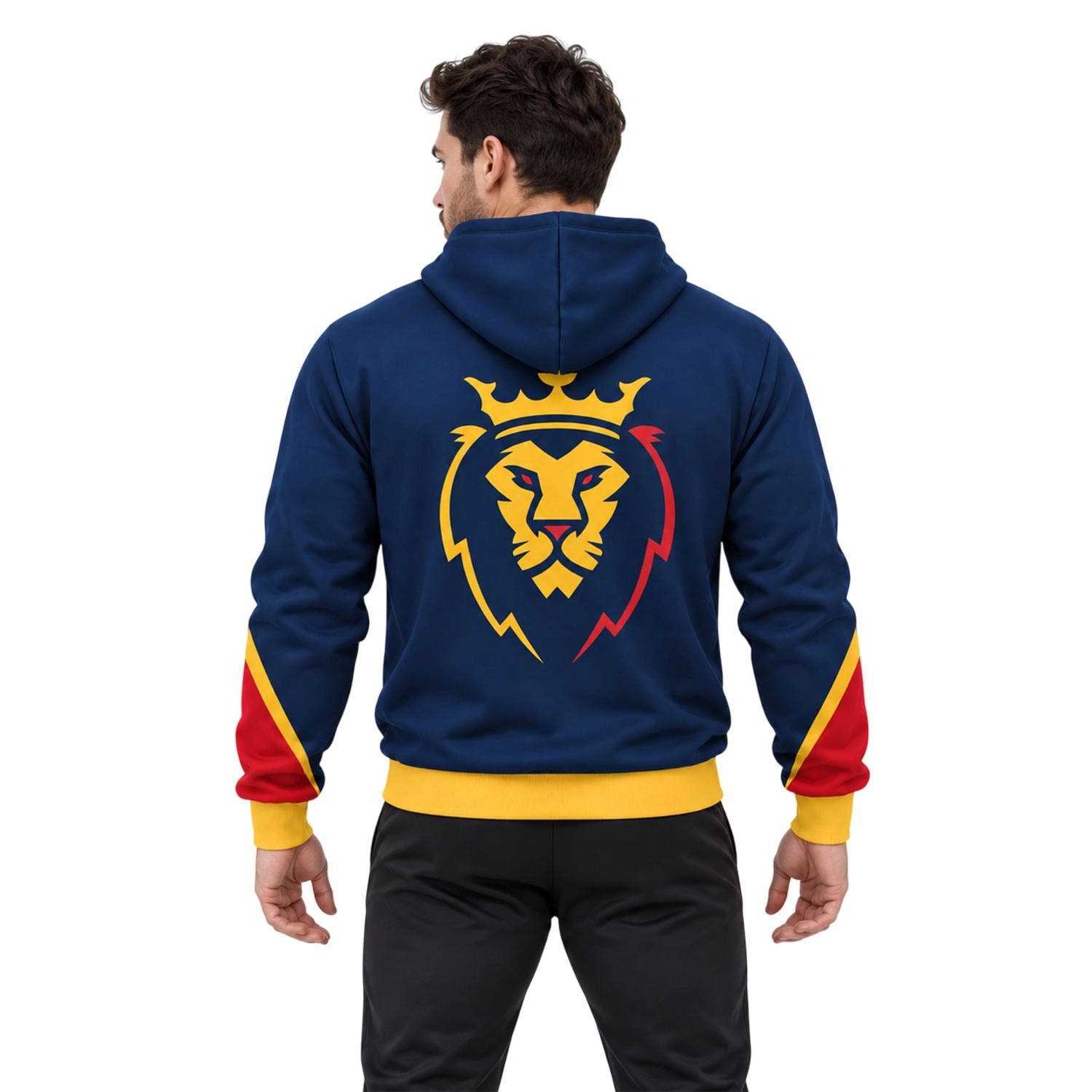 RSL Soccer Hoodie Bold Red Navy Gold Design